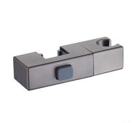Rectangular Pipe Shower Head Holder With Rotatable Adjustable Sprayer Fixed Base Suitable For 30x18mm Square Shower Tubes(Gray)