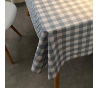 Rectangular Plaid Tablecloth 140x200cm Waterproof PVC Plastic Table Cover Stain-Resistant Dining Tablecloth for Family Kitchen Party Picnic Indoor/Outdoor Use