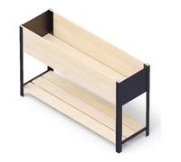 Rectangular Planter High (118x36x72 Cm) Modern Box High UPYARD Natural And Black