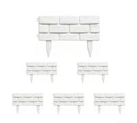 Rectangular Plastic Garden Fence 6pcs 45x17.5x29.5cm PP Material Easy Setup | Lightweight panels in Gray Wine Red White minimalist design suit gardens balconies indoor areas detachable bases allow