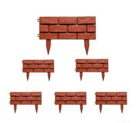 Rectangular Plastic Garden Fence 6pcs PP 45x17.5x29.5cm Simple Design | Lightweight panels in Gray Wine Red White Minimalist style for gardens patios balconies Indoor-Outdoor for