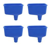 Rectangular Plastic Oil Filling Funnel Transfer Fuel Liquid Pourer Variable Spout 4Pc