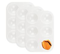 Rectangular Plastic Paint Tray Palette with 6 Wells,ideal for Watercolor, Gouache, Oil Paint - Art & Craft Painting Holder