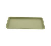 Rectangular Plastic Plant Saucer Tray 38.5x16cm Green Drip Pan