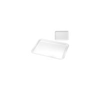 Rectangular Plastic Serving Tray 46x30cm White Food Safe Catering Platter