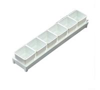 Rectangular Plastic Window Sill Flower Pot Set for Homes Vegetable Gardening - Space-Saving, Breathable Drainage Holes, Lightweight & Easy to Move, 4-7 Pcs with Tray(6cm)