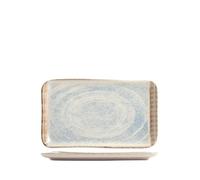 Rectangular Plate In Stoneware Sky 14X24 Cm Blue H&H