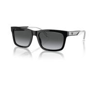 Rectangular Polarized Sunglasses Grey - unisex - Emporio Armani - Sunglasses - Black - 57 MM - Accessories 57 MM