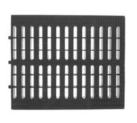 Rectangular Polypropylene Drainage Channel Cover with Grid Design | Black Finish, 285.91 Gpm Flow Rate, 750 Sq CM Opening, for Gutter and Inlet Use