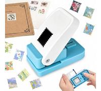Rectangular Postage Stamp Punch 1x0.8 Inch, Lever Action Paper Craft Punch for Scrapbooking DIY Card Making Gift Tag Decorations Handmade Art Craft Tool
