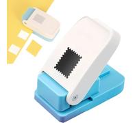 Rectangular Postage Stamp Punch 1X0.8inch - Scalloped Edge Lever Action Craft Puncher for Scrapbooking/Card Making/DIY Paper Crafts (1PCS)