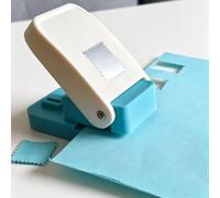 Rectangular Postage Stamp Punch With Safety Lock Lid, Scalloped Lever Action Craft Punch for Paper Crafting Scrapbooking Handmade Paper Punch DIY Card Making Arts Crafts Supplies (S 1X0.8inch)