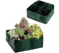 Rectangular Raised Beds for Garden Grow Bed Large Planting Bag,Divided Garden Bed 4 Grids Plastic Grow Bags for Multi Vegetables Flowers,Garden Large Vegetable Raised Planter Container (4 Grids)