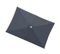 Rectangular Replacement Canopy 2.7x2.7m for Patio Umbrella Grey Outdoor Sunshade 6 RibsFabric Cover for Garden Parasol Ideal for Garden and Terrace Use