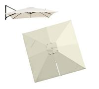 Rectangular Replacement Canopy for 3x4m Offset Umbrella Patio Umbrella Cover Large Beige Canopy (4x3m/13x10ft) -Weather-Resistant Shade Solution
