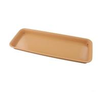 Rectangular Resin Plant Saucer Tray Drip Catcher Indoor(Brown L)