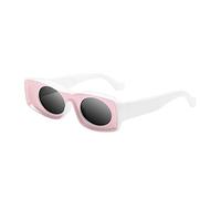 Rectangular Retro Sunglasses Women Men Polygonal Narrow Fashion Cute Eyewear Channel