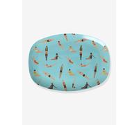 Rectangular RICE RETRO SWIMSTER melamine plate sky blue