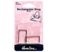 Rectangular Ring: 30mm: Nickel: 2 Pieces