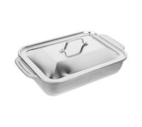 Rectangular Roasting Pan, Stainless Steel Grill Tray, 41x24.5x7.5cm Cooking Pot with Lid, Versatile Kitchenware for Large Sheet Pan Dinners, Vegetable Baking, and Hearty Casseroles