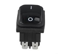 Rectangular Rocker Switch 20A DPST Illuminated Switch IP67 Waterproof Panel Switch 30x22mm for Industrial Electrical Equipment KCD2 KCD4 Series Yellow Green Black(Black)