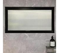 Rectangular rotating window, tempered glass, aluminum handle. The window has a rotating center axis, ventilation and privacy protection.,A01,100x50cm