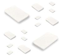 Rectangular Self Adhesive White Felt Protector Pads Furniture & Accessories Floor, Worktop & Table Protectors, Made in Germany (White, 40x20mm, Pack of 100 - See Second Photo for Dimensions)