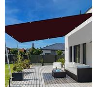 Rectangular Shade Sail 1.6 x 3.2 m 95% UV Protection Sunshade Fabric with Grommets & Ties for Balcony Terrace CampingWine Red Outdoor Canopy