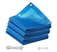Rectangular Shade Sail 1.6 x 4 m UV-Resistant HDPE Shade Cloth 220g/m² Outdoor Canopy for Patio and Terrace Sand and Blue Sun Protection Nettingand Weatherproof