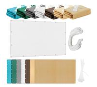 Rectangular Shade Sail 100x300 cm, UV 98% Outdoor Sunshade for Garden, Patio, Balcony - Breathable Rectangle with Ropes & Grommets, White Canopy Protection