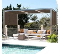 Rectangular Shade Sail 3x6m - Outdoor Canopy Awning, Brown UV Protection, Waterproof Shade Cloth, Sun Block for Garden, Patio, Pool, Easy Installation