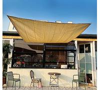 Rectangular Shade Sail 4x4 Anti-UV 90% Sunshade Fabric, 3x7m Mesh Canopy for Plants, Pool & Garden, Beige - Weather-Resistant Outdoor Protection
