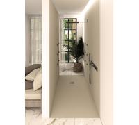 Rectangular Shower Tray Quare RELIEF PLUS Granite 1000x1500x30mm Cream