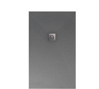 Rectangular Shower Tray Quare RELIEF PLUS Granite 1000x2100x30mm Graphite