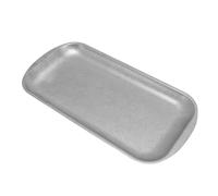 Rectangular Silver Serving Trays, 304 Stainless Steel Vintage Matte Industrial Style Metal Food Tray BBQ Platters for BBQ, Dining, Party, Buffet, Appetizer Serving (27 * 15 * 1.5cm)
