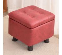 Rectangular Small Pouf Storage Stool Soft Padded Footrest for Dressing Table Makeup Chair Versatile 30x30x30 cm Ottoman for Sofa and Bedroom