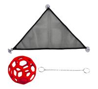 Rectangular Snake Hammock, Reptile Basking Lounger, Climbing Toy with Ball, Sturdy Mesh Hammock for Lizards, Fun Reptile Accessory with Natural Design, Exercise Tool for Geckos and Chameleons