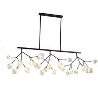 Rectangular Sputnik 27 Head Brushed Brass Chandelier Mid Century Pendant Gold Hanging Ceiling Light Fixtures,Contemporary Dining Room