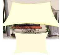 Rectangular/Square Shade Sail Waterproof Sunshade Fabric HighDensity TearResistant Polyester Breathable Canopy for Beach Patio Garden Outdoor Sun Protection