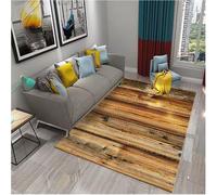 Rectangular Staggered Planks Carpet Wood Grain Mats Entrance Non-Slip Floor Rug For Living Room Bedroom Home Decor 100x160cm