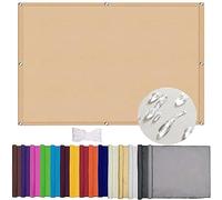 Rectangular Sun Sail - 1.2 x 3.4m Waterproof Shade for Patio & Garden UV Protection Wind Resistant Includes Mounting Ropes - Cream Color Outdoor Canopy