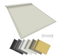 Rectangular Sun Shade Canopy 50 x 100 cm Waterproof UV Protection 98% Grommeted Outdoor Patio Awning for Garden Terrace Beige Color Sunshade for Decks and Balconies
