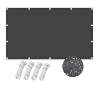 Rectangular Sun Shade Sail 1.5 x 1.8 m 98% UV Protection Waterproof Canopy with Cord and Grommets for Garden Outdoor Patio Pool - Dark Gray
