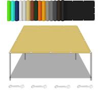 Rectangular Sun Shade Sail 130x320cm - 98% UV Protection Waterproof Weatherproof Tear-Resistant Canopy for Patio Garden Lawn Colors Sand Yellow