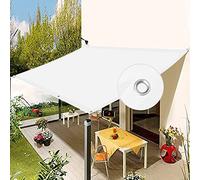Rectangular Sun Shade Sail 2.4 x 8.5 m - Wind & UV Protection Canopy with Grommets & Ties for Balcony Patio Garden - White Outdoor Shade Solution