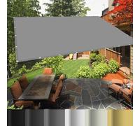 Rectangular Sun Shade Sail 2.6 x 4.2 m with Fixing Ropes Weatherproof Square Canopy for Balcony Patio Garden Light Gray - UV Protection & Outdoor Privacy