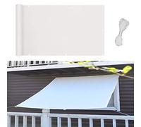 Rectangular Sun Shade Sail 2x8m - 95% UV Protection Square Canopy with Mounting Kit for Patio Garden Balcony - White Outdoor Shade Solution