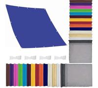 Rectangular Sun Shade Sail 3x4.5m, UV Resistant, Weatherproof, Outdoor Sun Protection for Garden & Balcony, Various Sizes & Colors, Includes Rope, Dark Blue