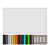Rectangular Sun Shade Sail 4x4m 98% UV Protection Waterproof Ideal for Garden Patio Pool Party & Picnic White Color Weather Shielding