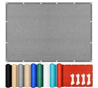 Rectangular Sun Shade Sail 520x540 cm Breathable UV Protection Windbreak Canopy for Garden Outdoor Balcony Light Gray Sun Shelter